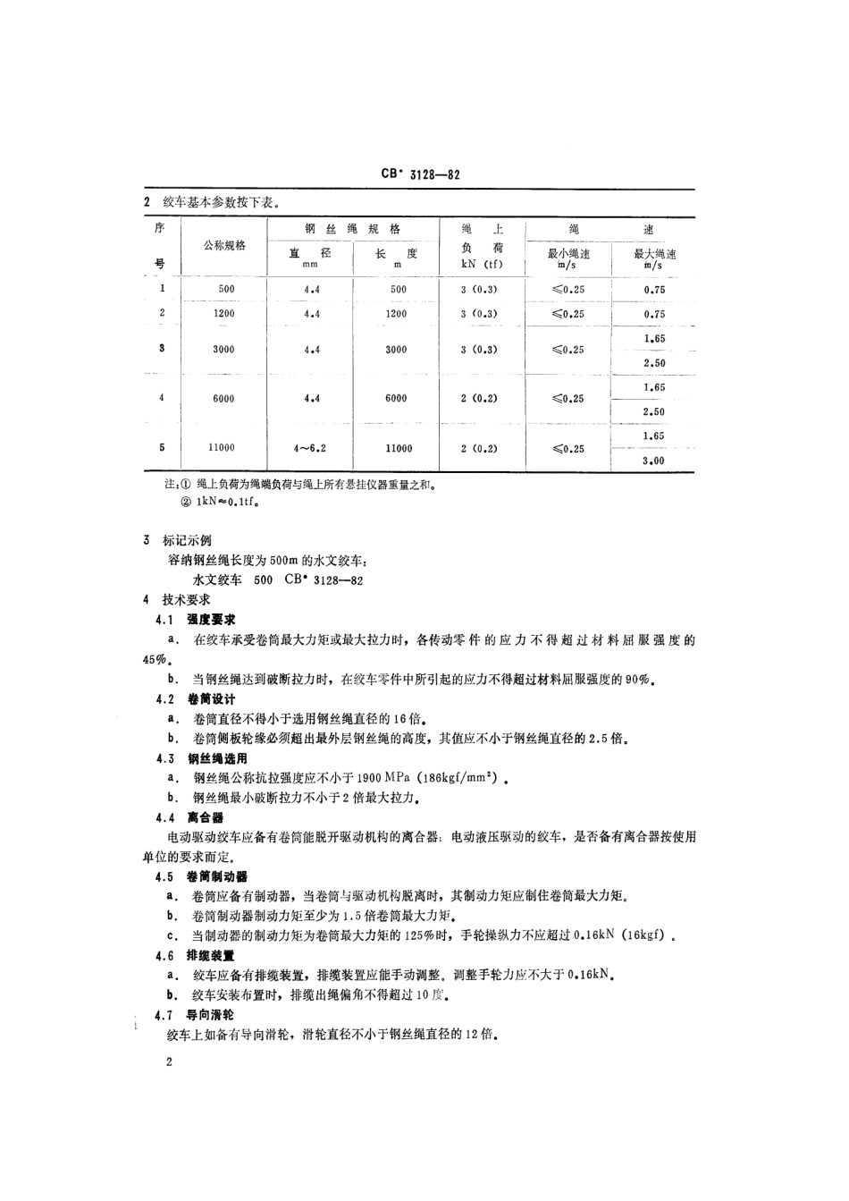 CB 3128-1982 水文绞车.pdf_第3页