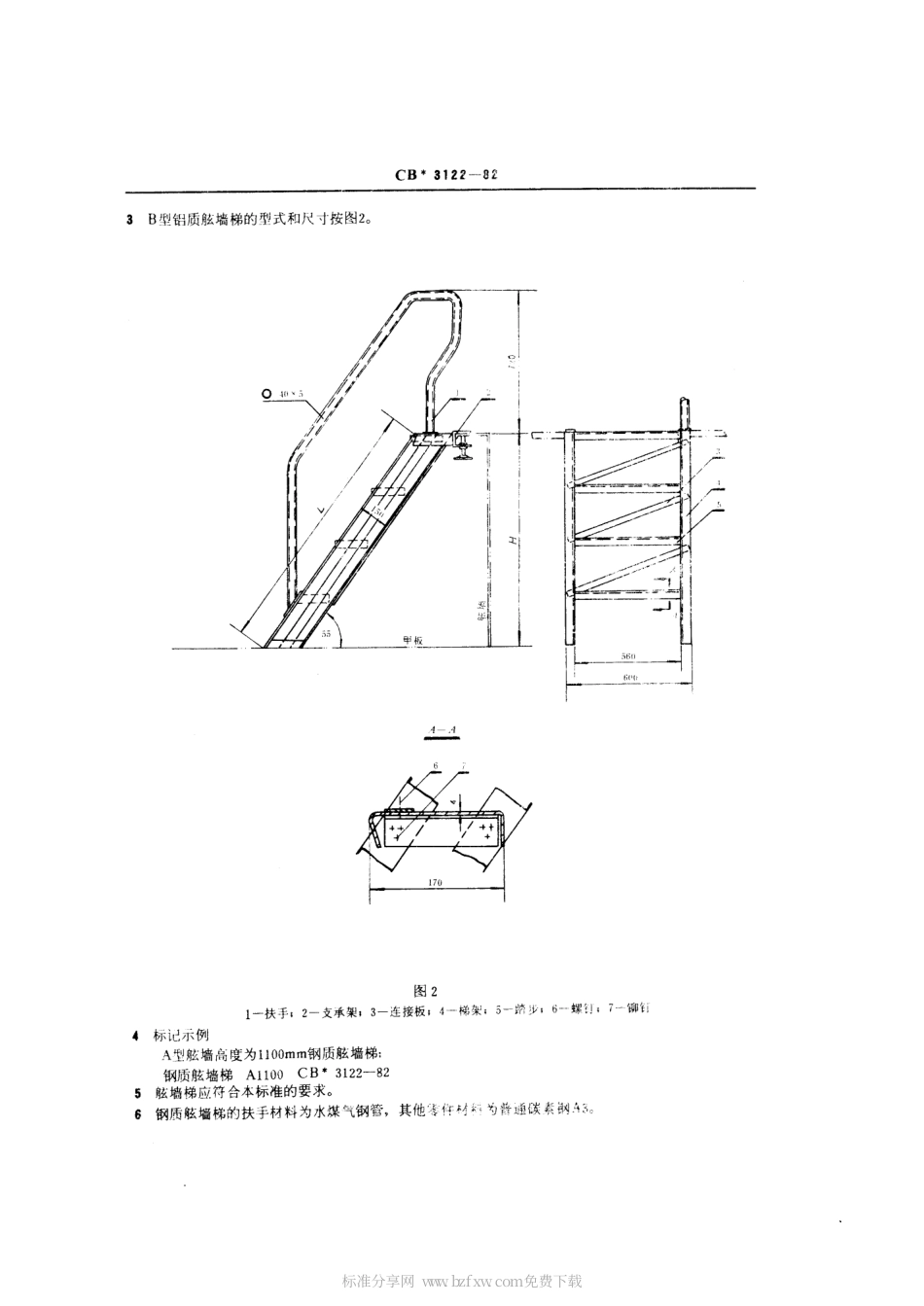 CB 3122-1982 舷墙梯.pdf_第2页