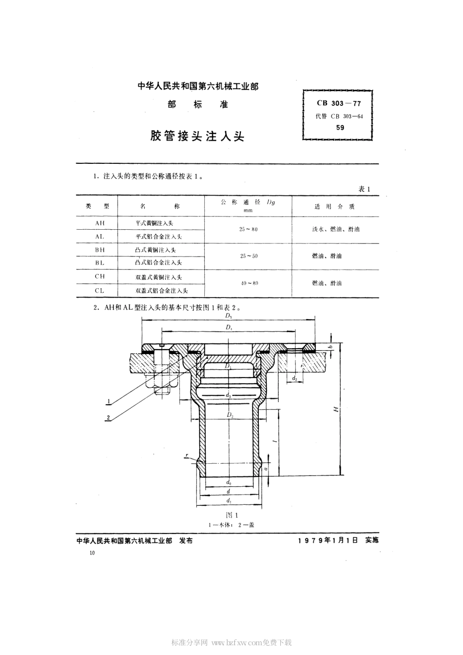 CB 303-1977 胶管接头注入头.pdf_第2页