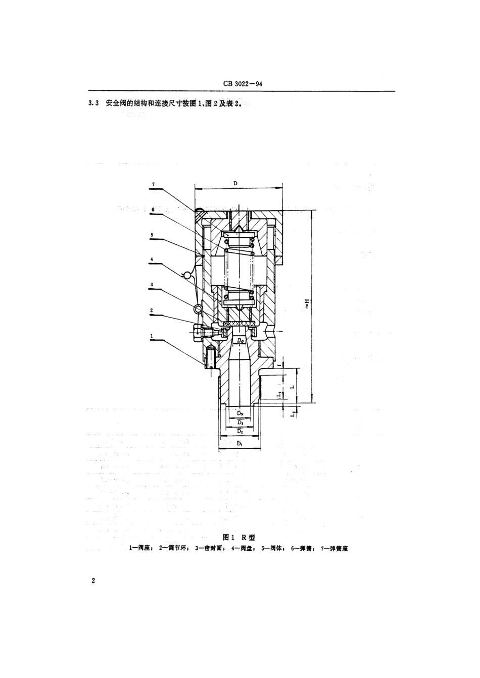 CB 3022-1994 外螺纹空气信号安全阀.pdf_第3页