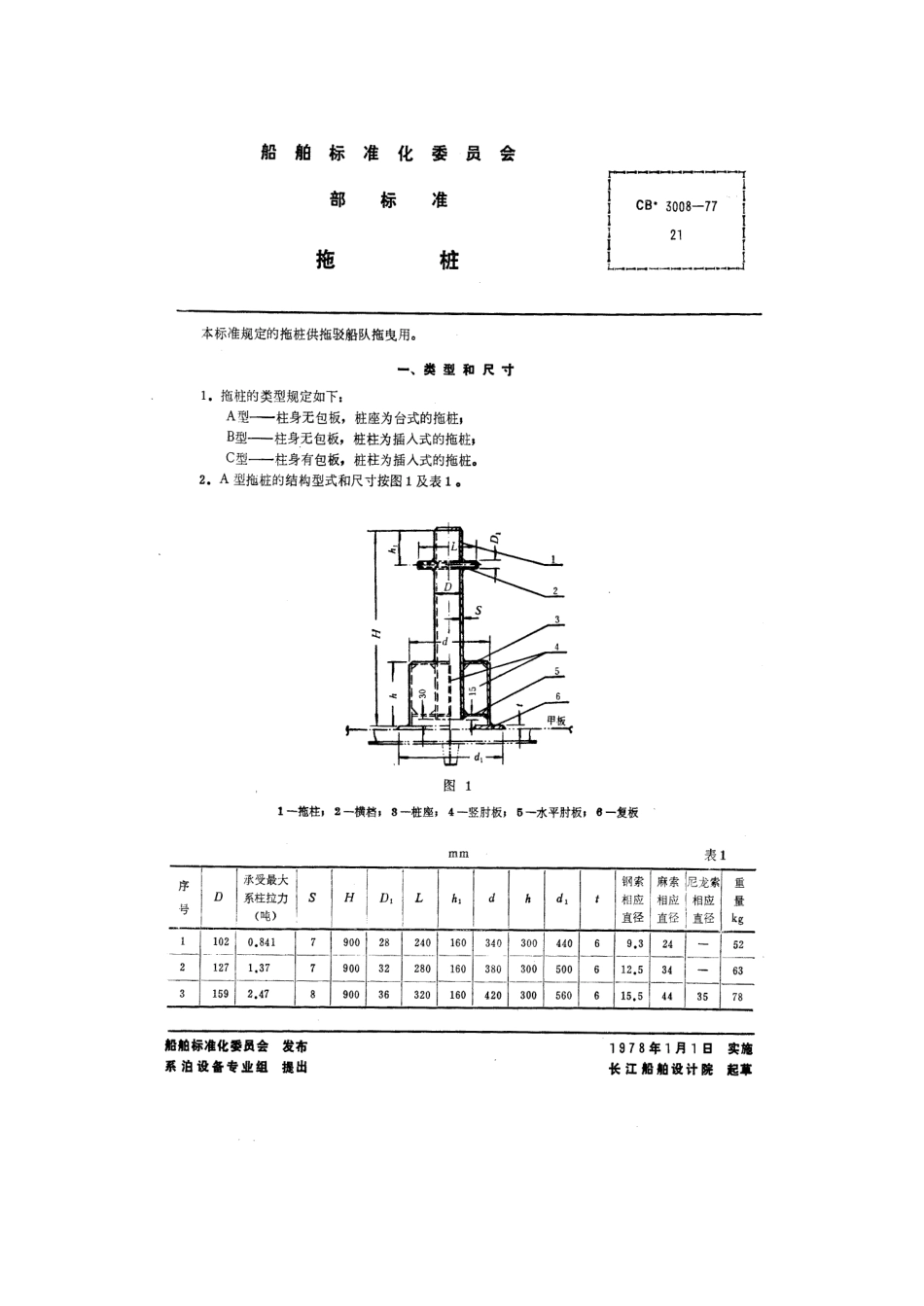 CB 3008-1977 拖桩.pdf_第1页