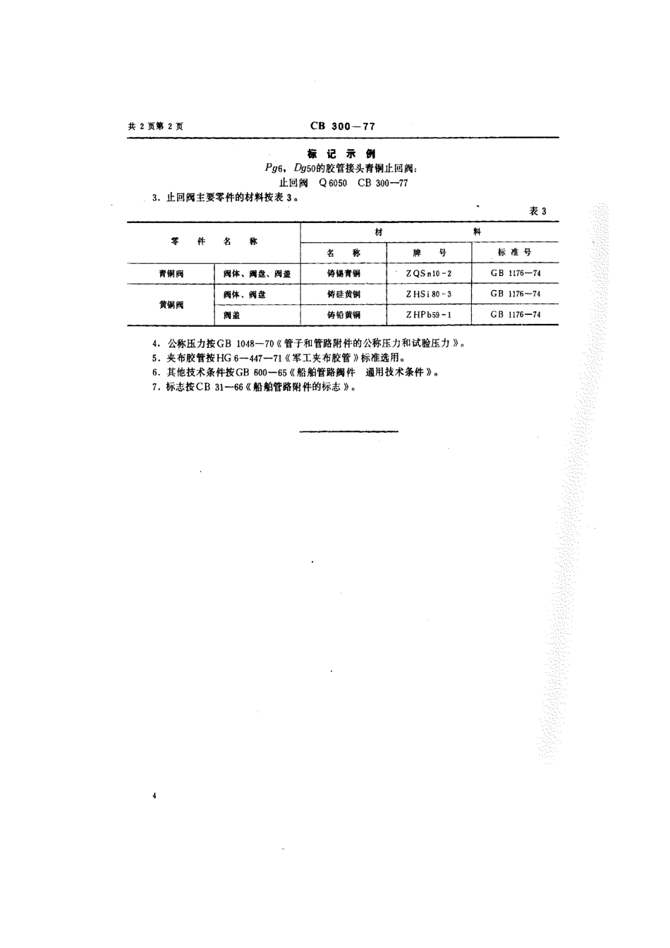 CB 300-1977 胶管接头青铜和黄铜止回阀.pdf_第3页