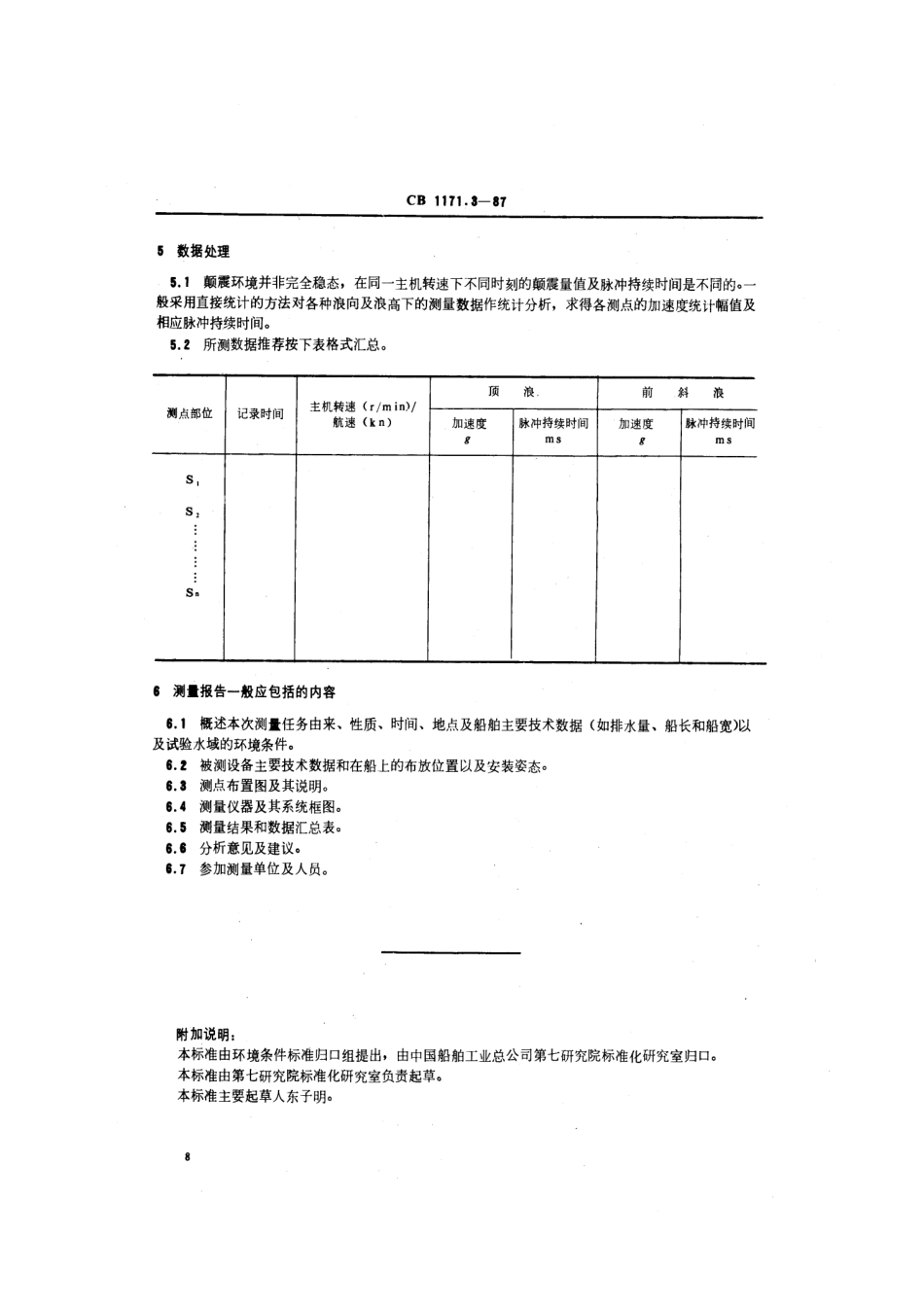 CB 1171.3-1987 船舶设备环境测量方法 颠震.pdf_第3页