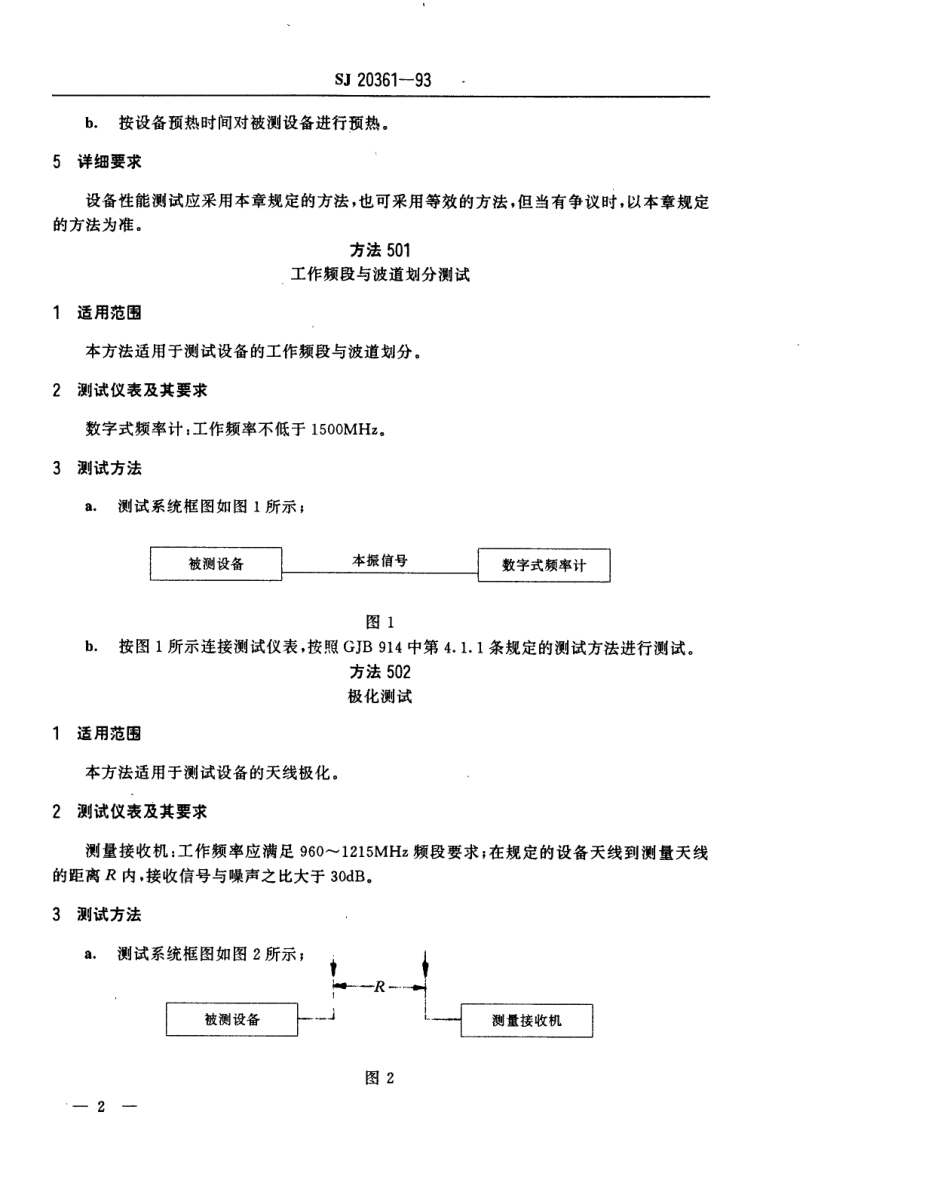 【电子行业军用标准】SJ 20361-1993 塔康机载设备性能测试方法.pdf_第2页