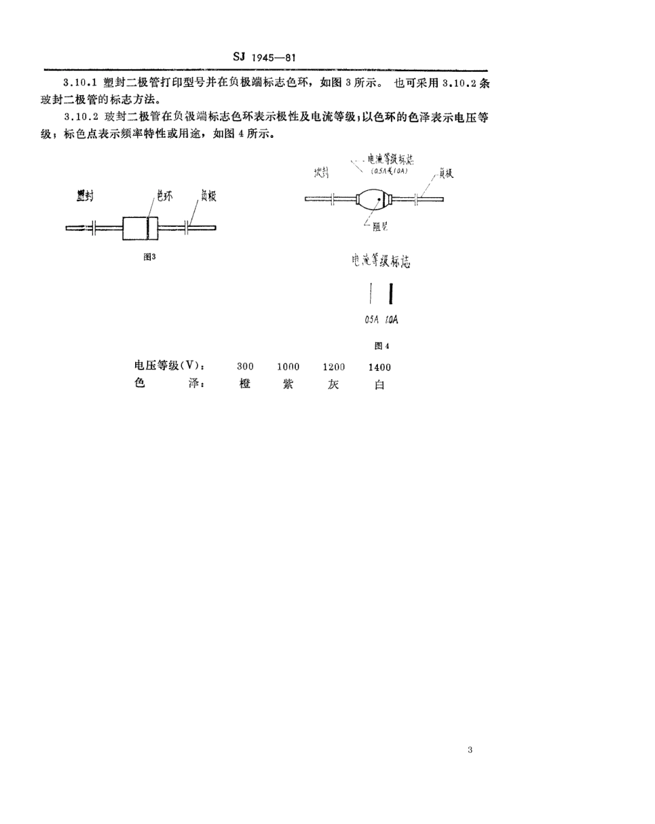 【电子行业军用标准】SJ 1945-1981 2C(D)N1D~2D、2C(D)N3D~3K、2C(D)N6D~6K型硅阻尼二极管.pdf_第3页