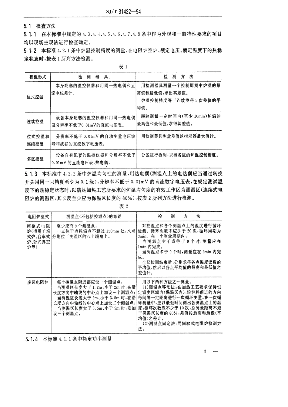 【电子行业军用标准】SJT 31422-1994 可控气氛炉完好要求和检查评定方法可控气氛炉完好要求和检查评定方法.pdf_第3页