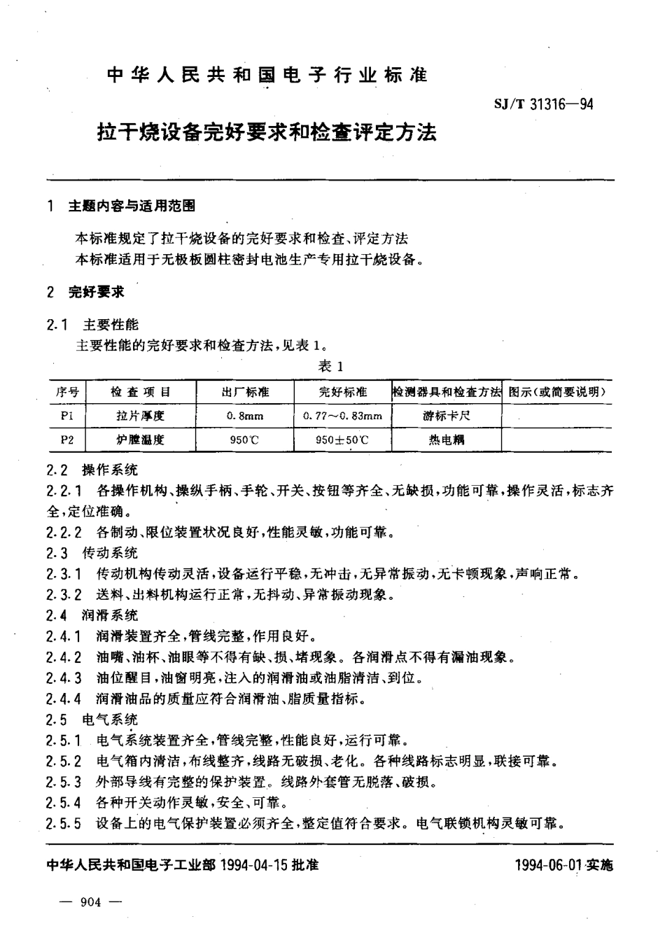 【电子行业军用标准】SJT 31316-1994 拉干烧设备完好要求和检查评定方法.pdf_第3页