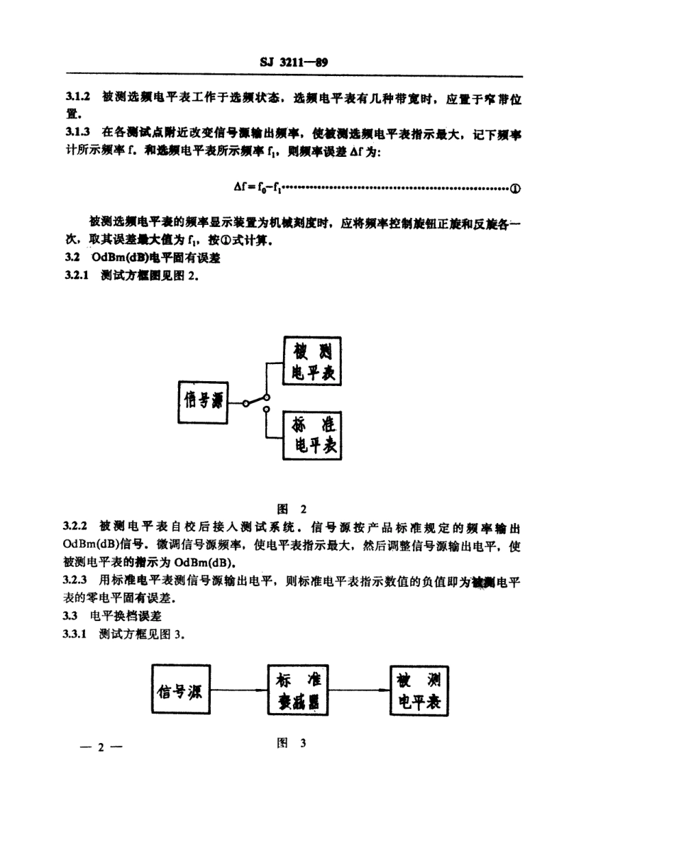 SJ 3211-1989 电平表测试方法.pdf_第3页