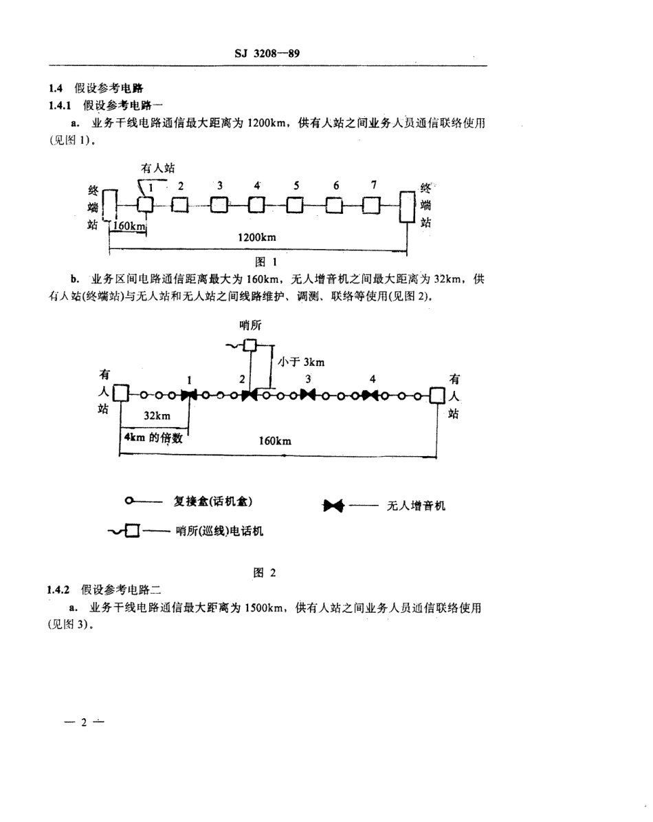 SJ 3208-1989 同轴电缆载波通信业务电话系统技术要求.pdf_第3页