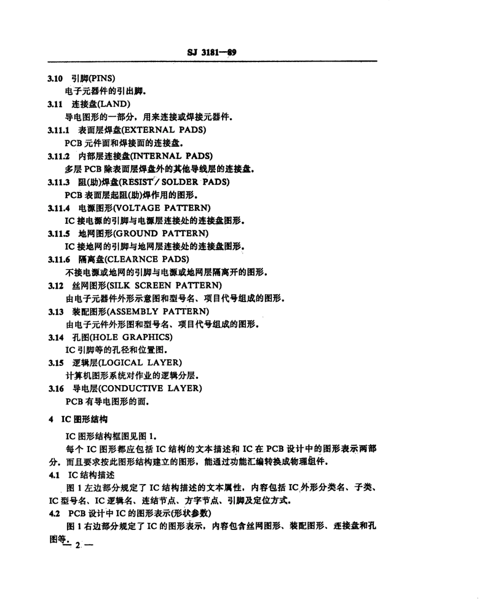 SJ 3181-1989 电子元器件图形库-集成电路图形库.pdf_第3页