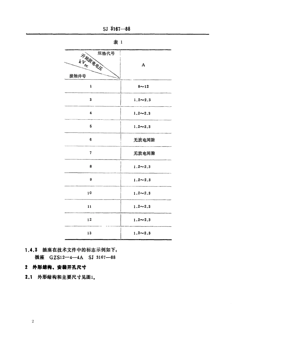 SJ 3167-1988 GZS12-4-4型彩色显像管插座.pdf_第2页