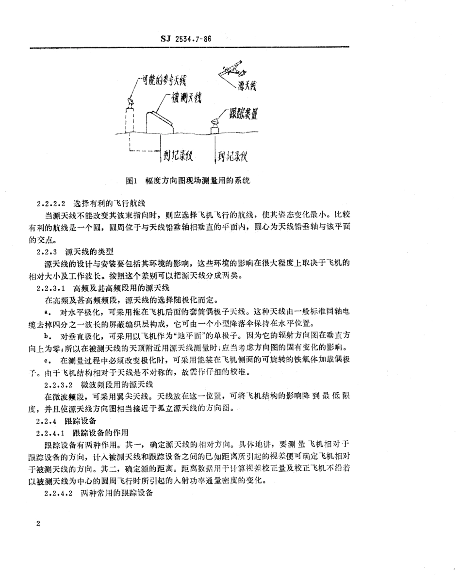 SJ 2534.7-1986 天线测试方法,幅度方向图的现场测量.pdf_第3页