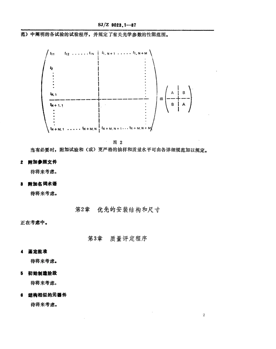 【电子行业军用标准】SJZ 9023.1-1987 纤维光学分路器 第二部分 分规范 传输星形耦合器.pdf_第2页