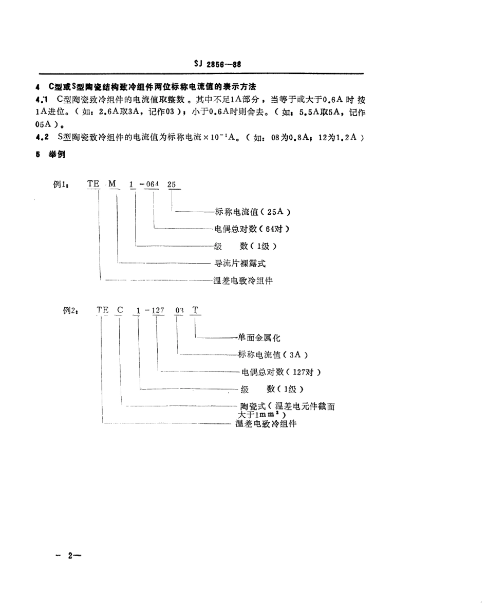 SJ 2856-1988 温差电致冷组件型号命名方法.pdf_第2页