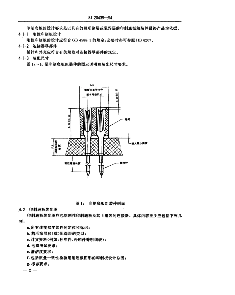 【电子行业军用标准】SJ 20439-1994 印制底板组装件设计要求.pdf_第3页