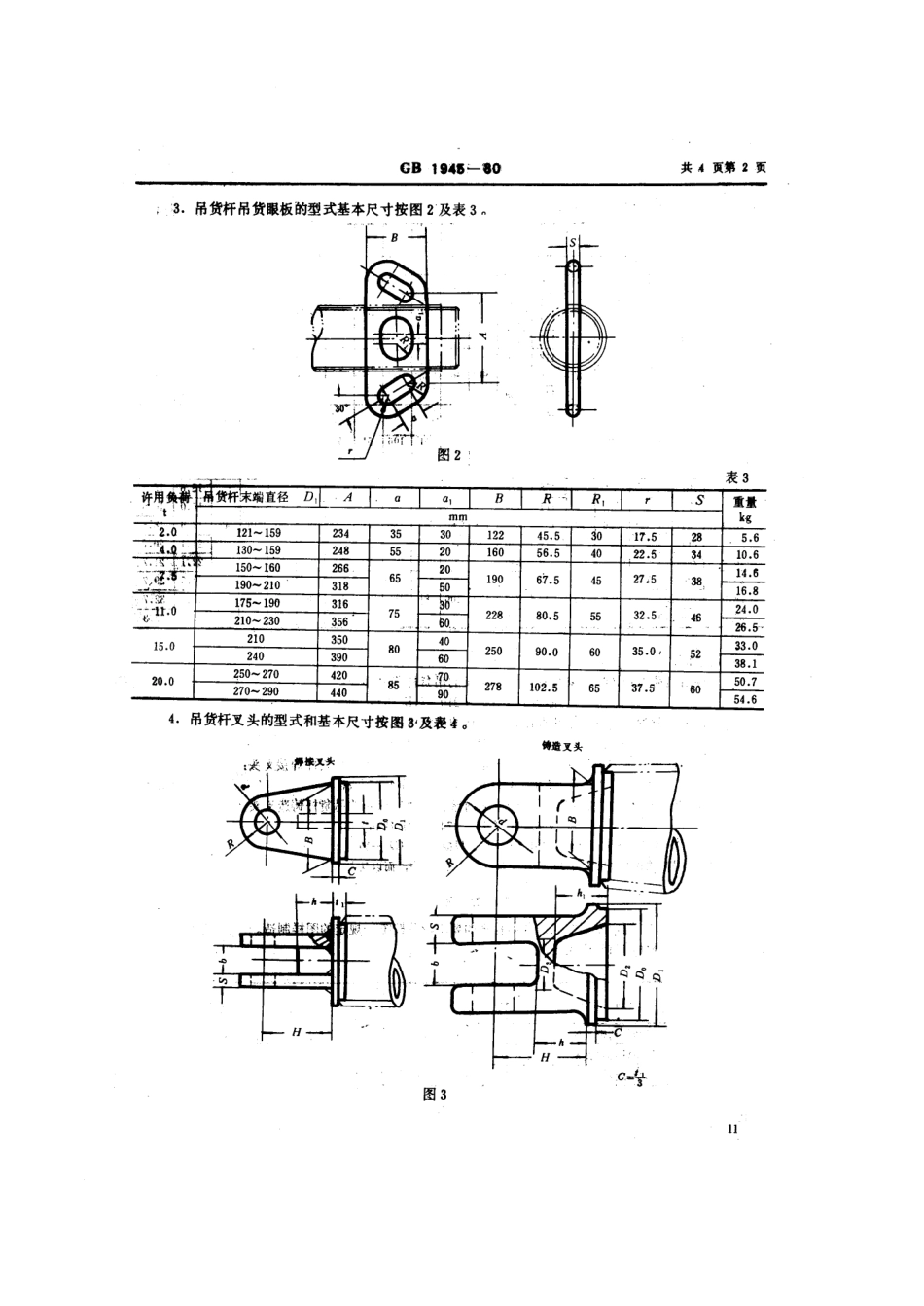 GB 1945-1980 船用轻型吊货杆固定零部件.pdf_第3页