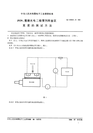 SJ 2354.11-1983 PIN、雪崩光电二极管列陈盲区宽度的测试方法.pdf