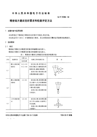 【电子行业军用标准】SJT 31096-1994 精密硅片磨床完好要求和检查评定方法.pdf