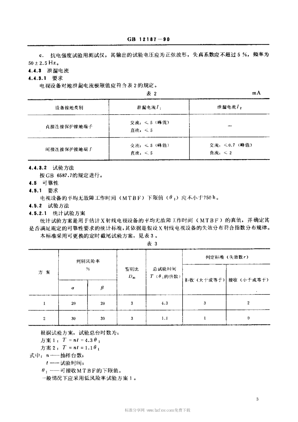 【电子行业军用标准】SJT 11095-1996 医用X射线电视设备通用技术条件.pdf_第3页