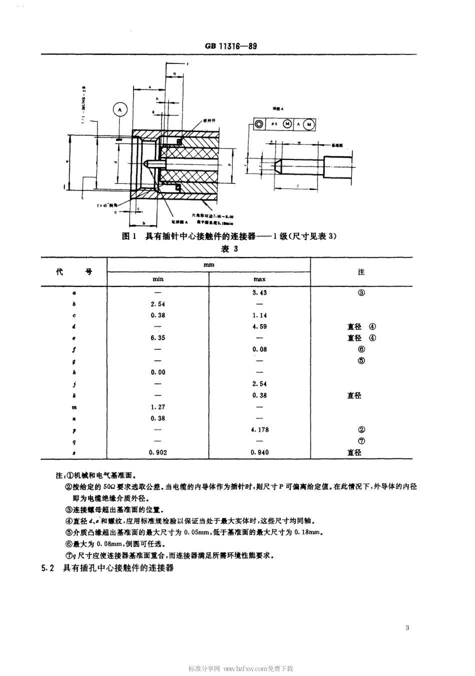 【电子行业军用标准】SJT 11073-1996 SMA型射频同轴连接器.pdf_第3页