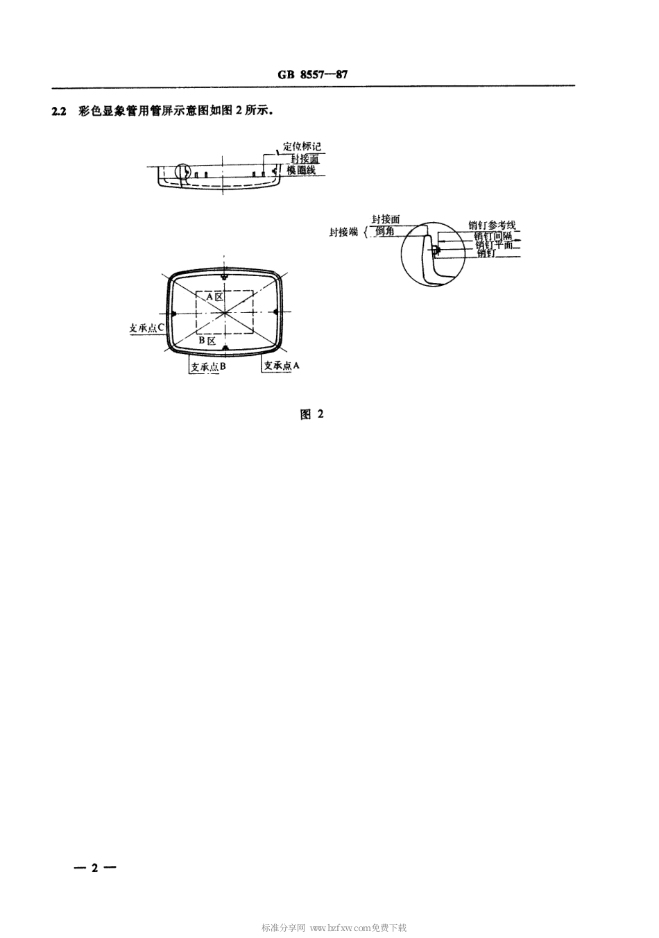 【电子行业军用标准】SJT 10891-1996 阴极射线管玻壳检验规范.pdf_第3页