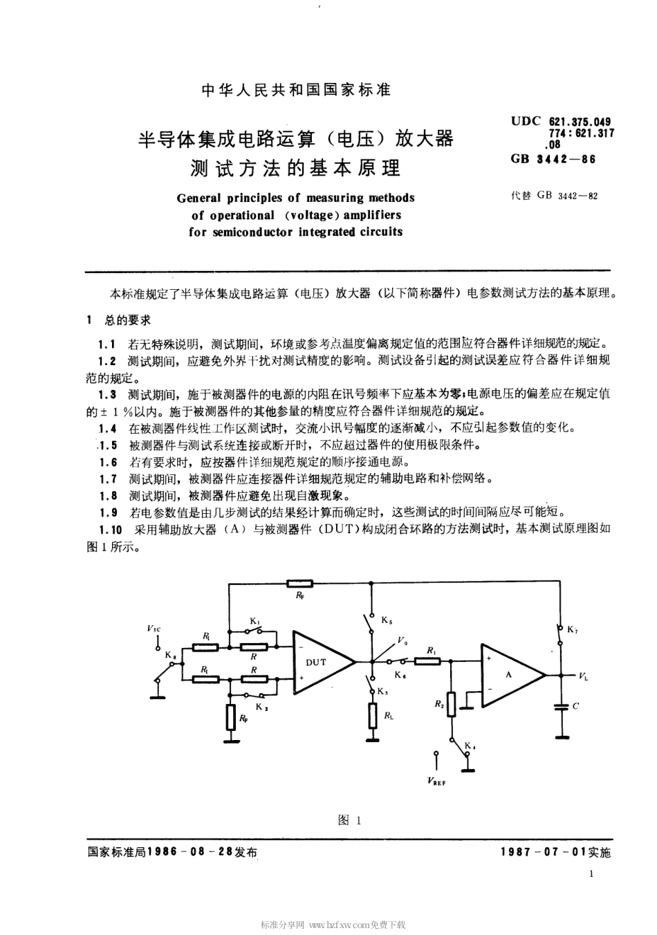 【电子行业军用标准】SJT 10738-1996 半导体集成电路 运算(电压)放大器测试方法的基本原理.pdf_第3页