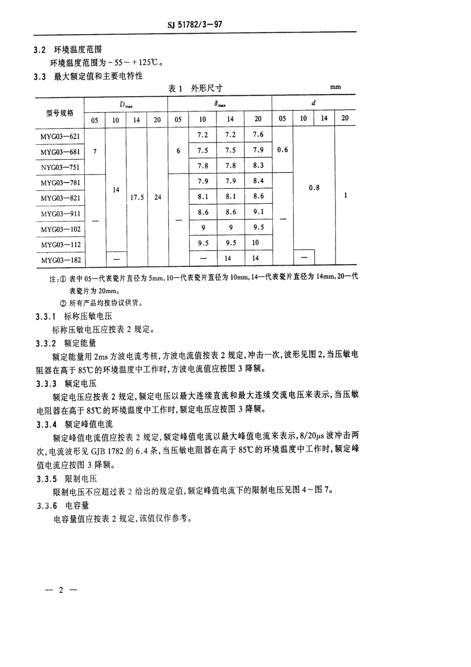 SJ 51782.3-1997 MYG03型压敏电阻器详细规范.pdf_第3页