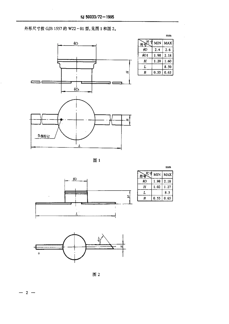 【电子行业军用标准】SJ 50033.72-1995 半导体分立器件.PIN323型PIN二极管详细规范.pdf_第3页