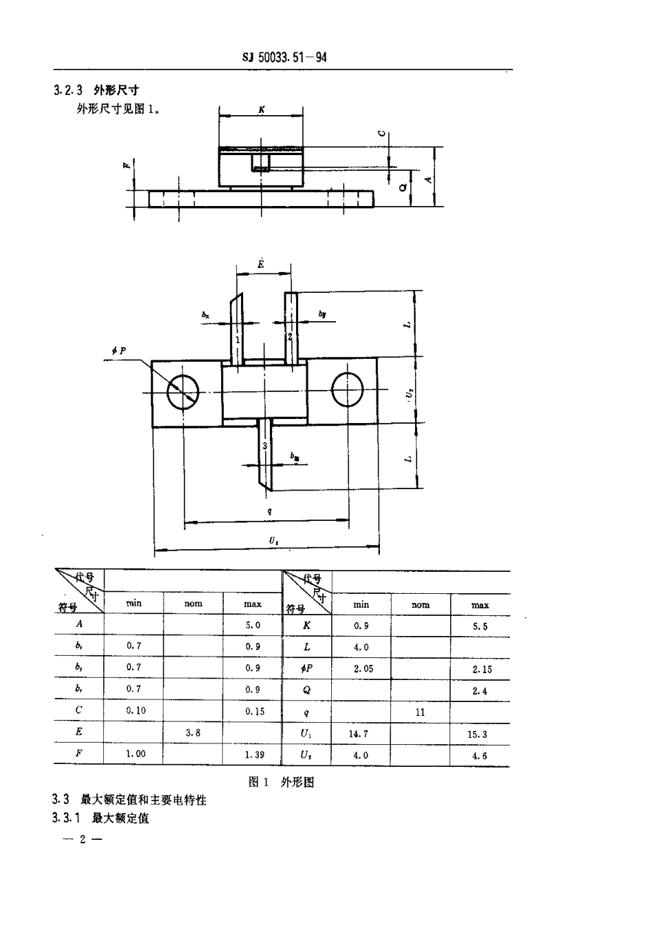 【电子行业军用标准】SJ 50033.51-1994 半导体分立器件CS0558型砷化镓微波双栅场效应晶体管详细规范.pdf_第3页