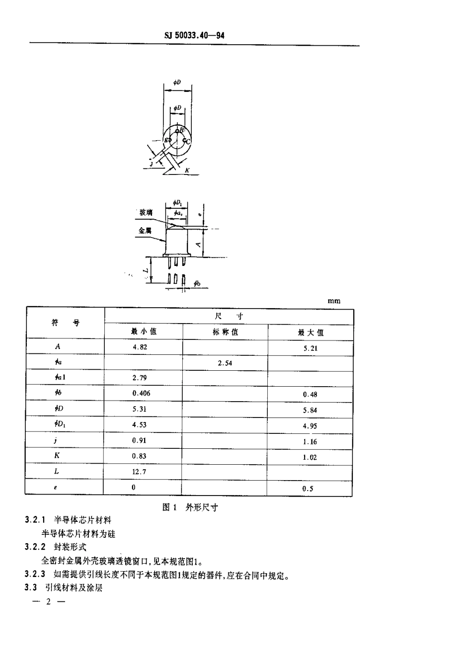 【电子行业军用标准】SJ 50033.40-1994 GT11型半导体硅NPN光敏晶体管详细规范.pdf_第3页