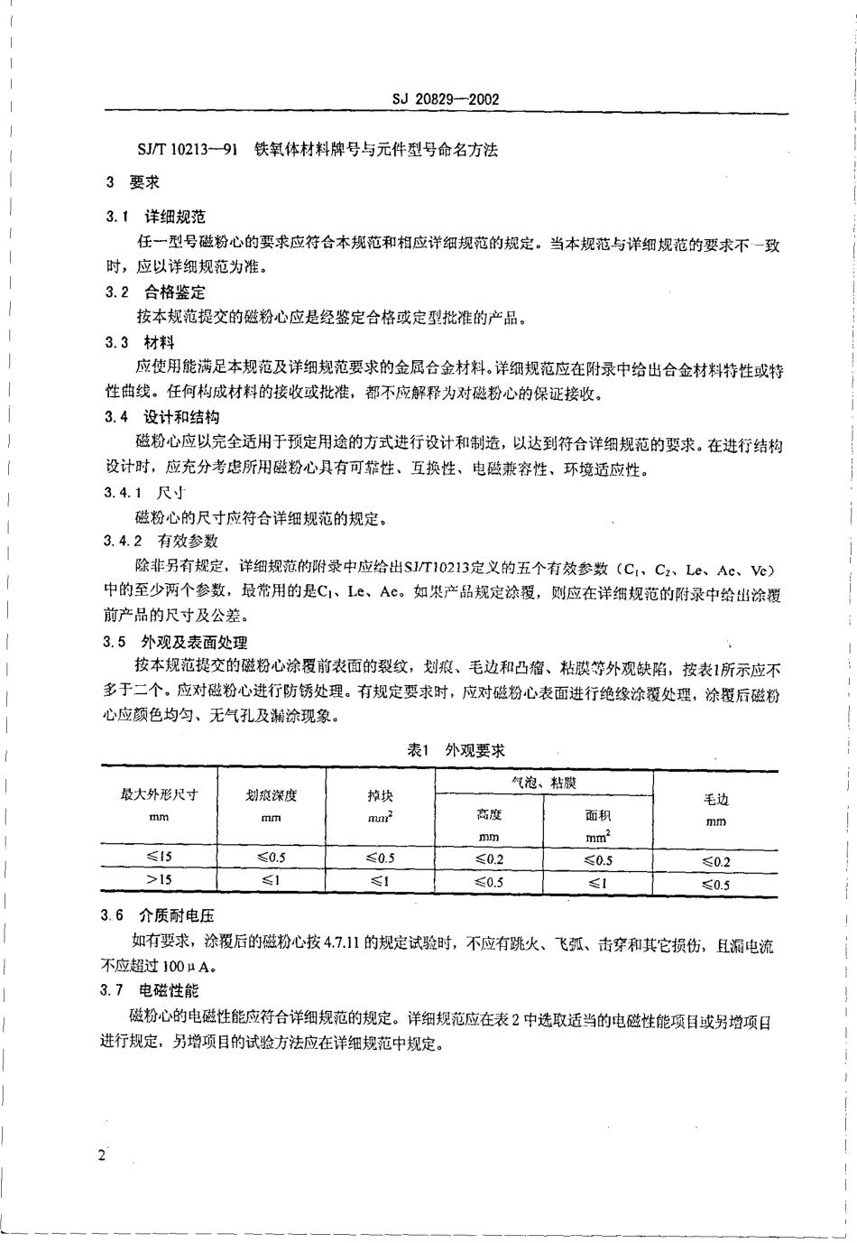 【电子行业军用标准】SJ 20829-2002 金属磁粉心总规范.pdf_第3页