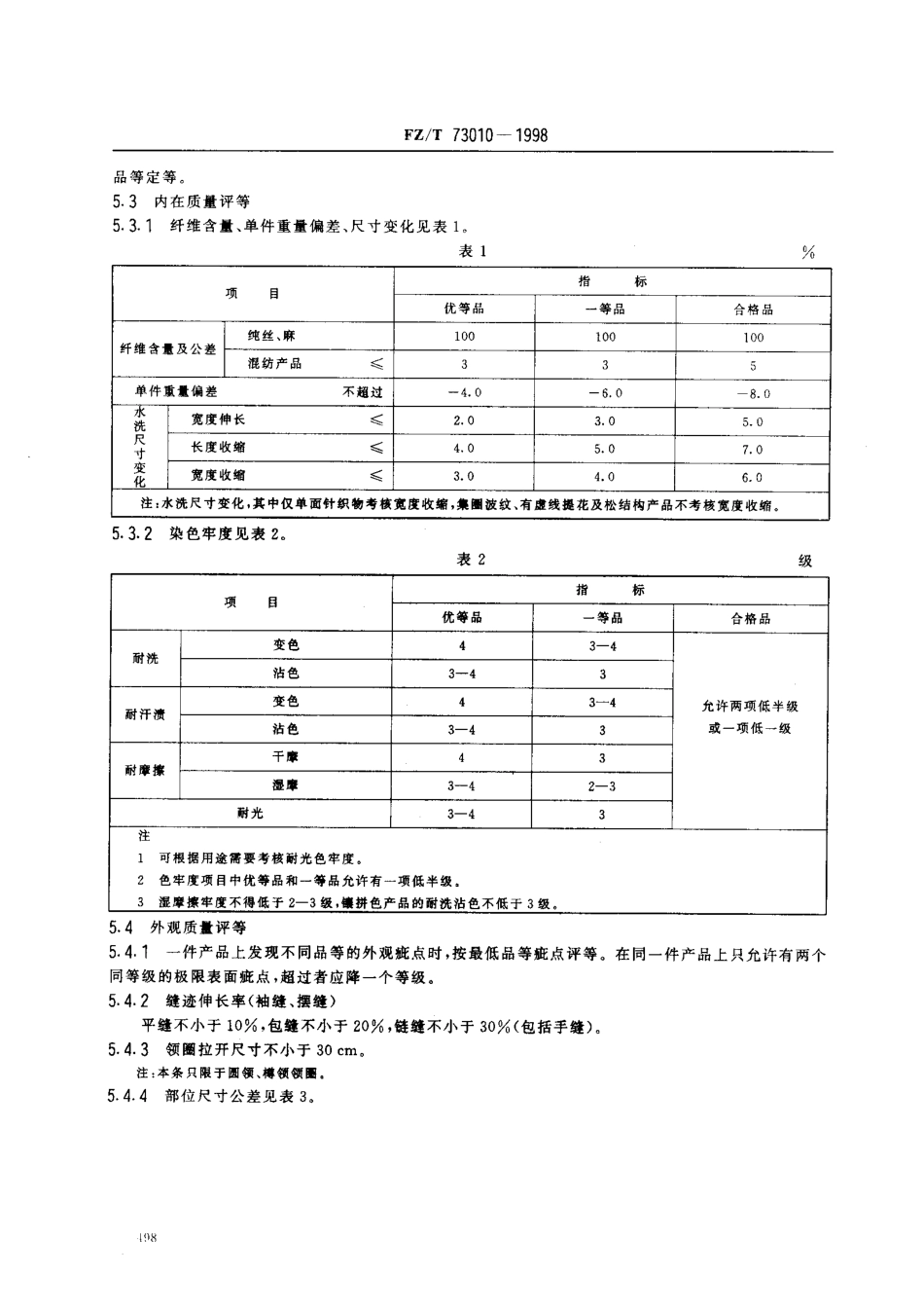 【纺织行业标准】FZT 73010-1998 针织工艺衫.pdf_第3页