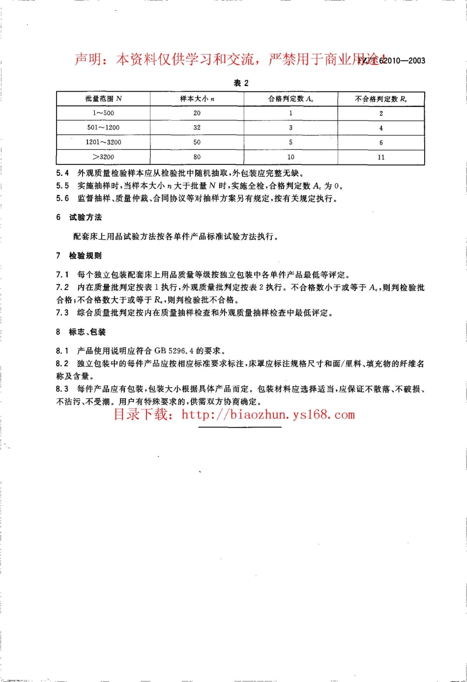 【纺织行业标准】FZT 62010-2003 配套床上用品.pdf_第3页