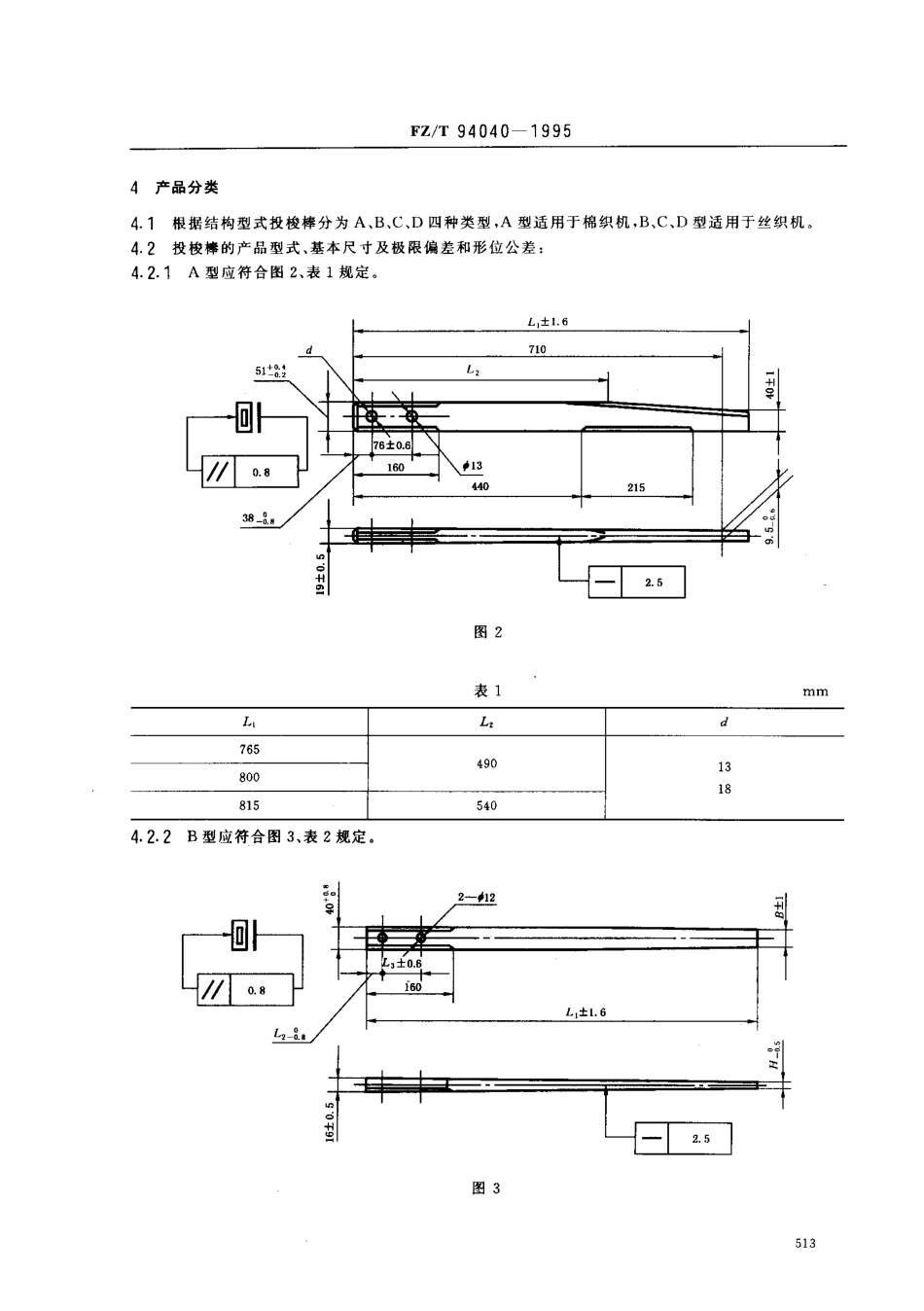 【纺织行业标准】FZT 94040-1995 有梭织机用毛竹投梭棒.pdf_第2页