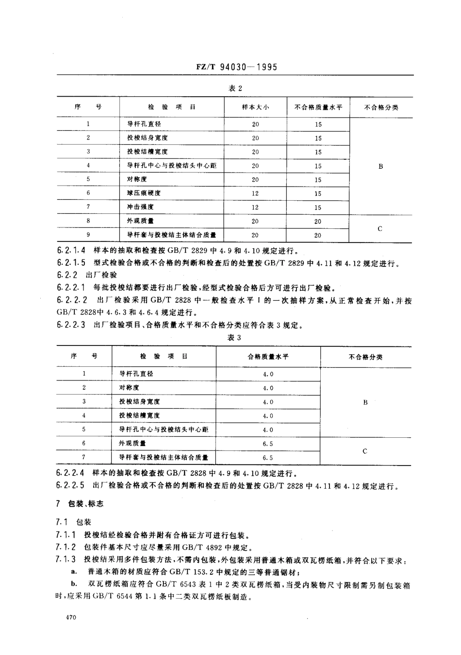 【纺织行业标准】FZT 94030-1995 棉织机用塑料投梭结.pdf_第3页