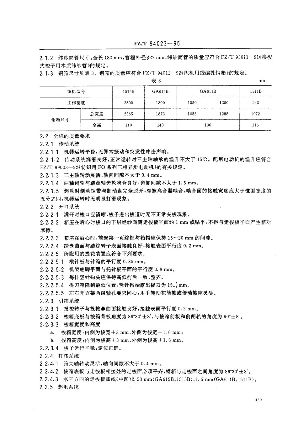 【纺织行业标准】FZT 94023-1995 换梭毛巾织机.pdf_第2页