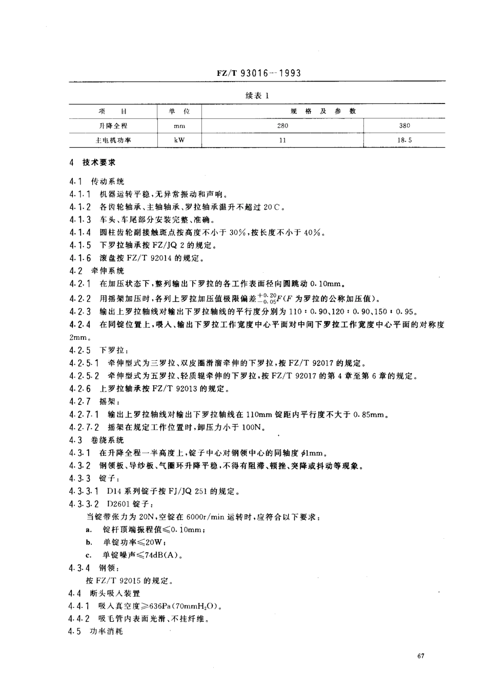 【纺织行业标准】FZT 93016-1993 绒线细纱机.pdf_第2页