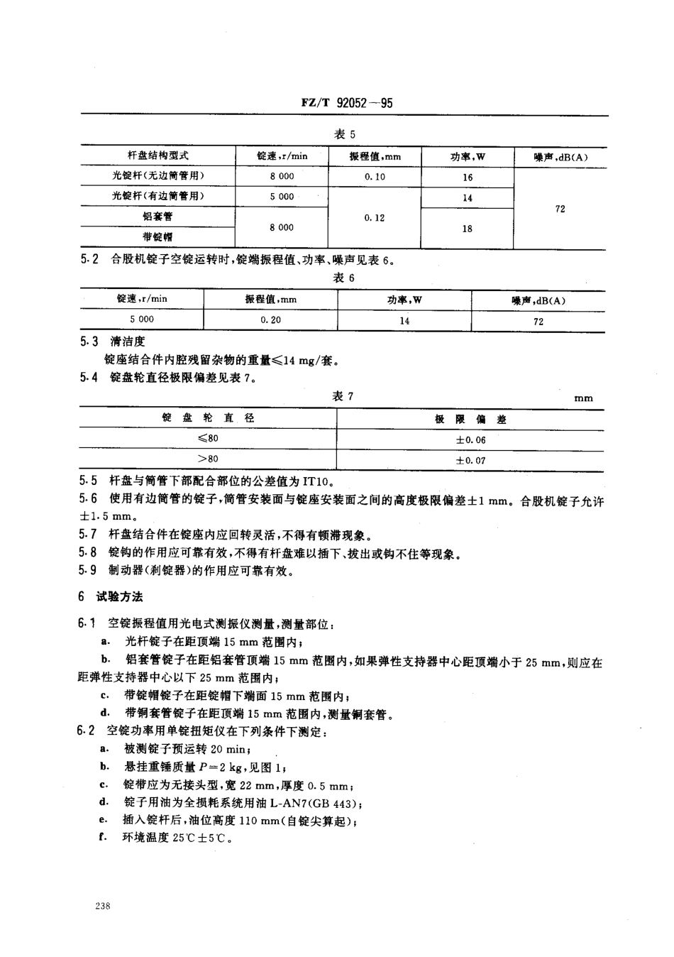【纺织行业标准】FZT 92052-1995 轴承内径φ12mm环锭锭子.pdf_第3页