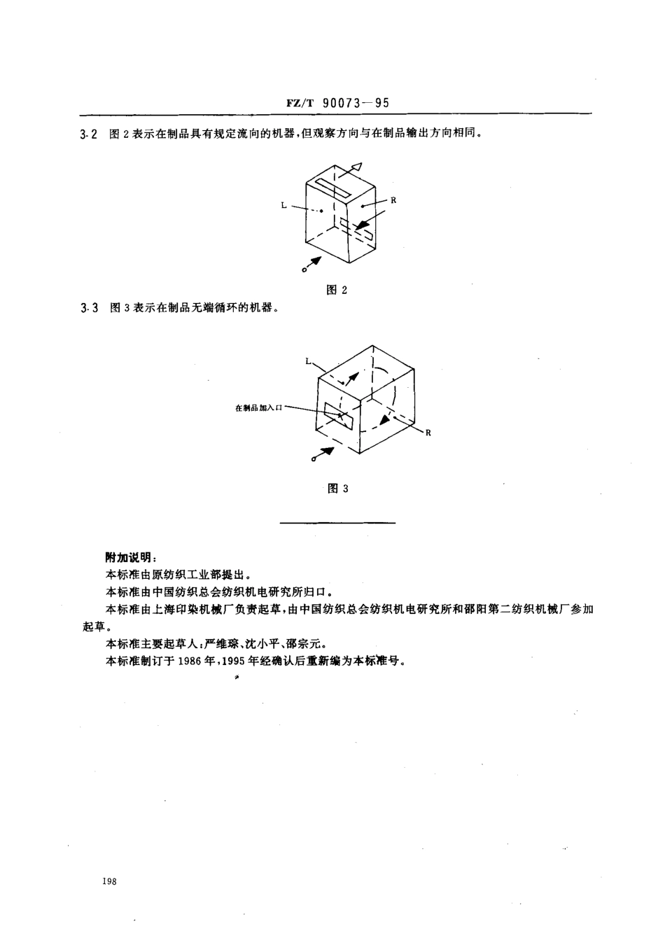 【纺织行业标准】FZT 90073-1995 染整机器左右侧定义.pdf_第2页