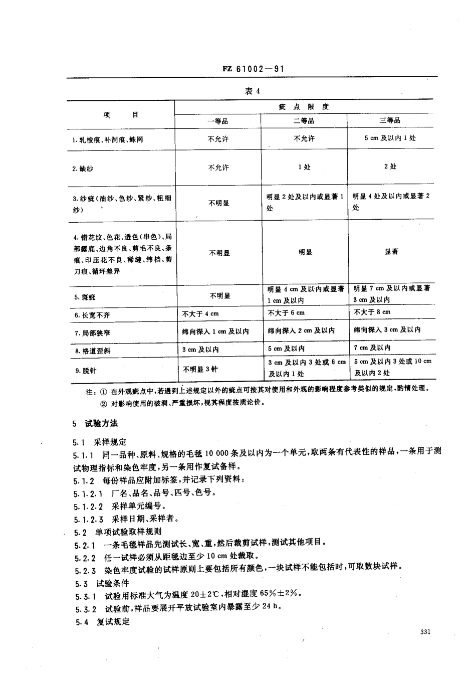 FZ 61002-1991 腈纶毛毯.pdf_第3页