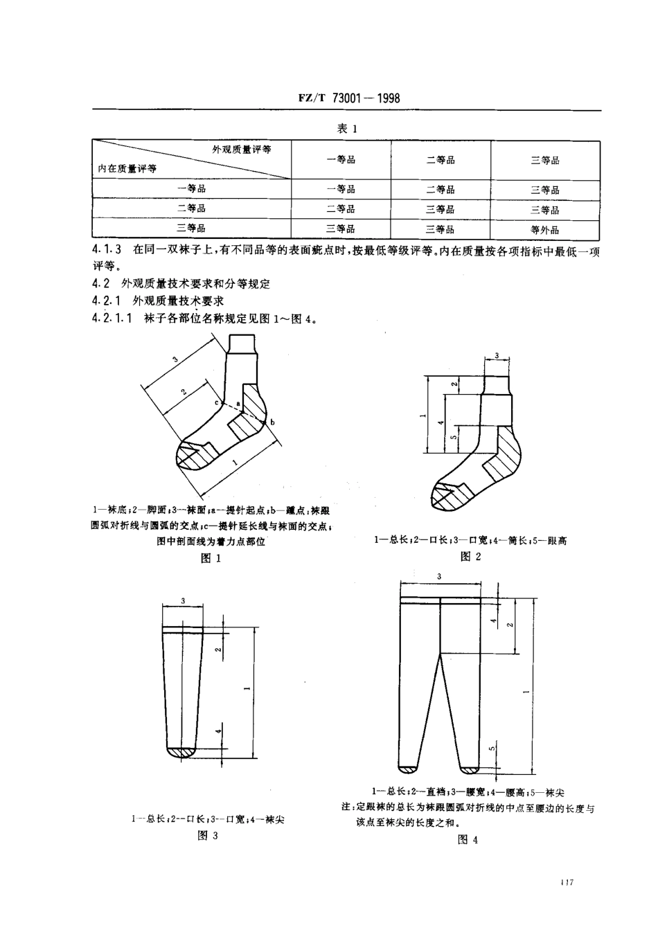 【纺织行业标准】FZT 73001-1998 袜子.pdf_第3页