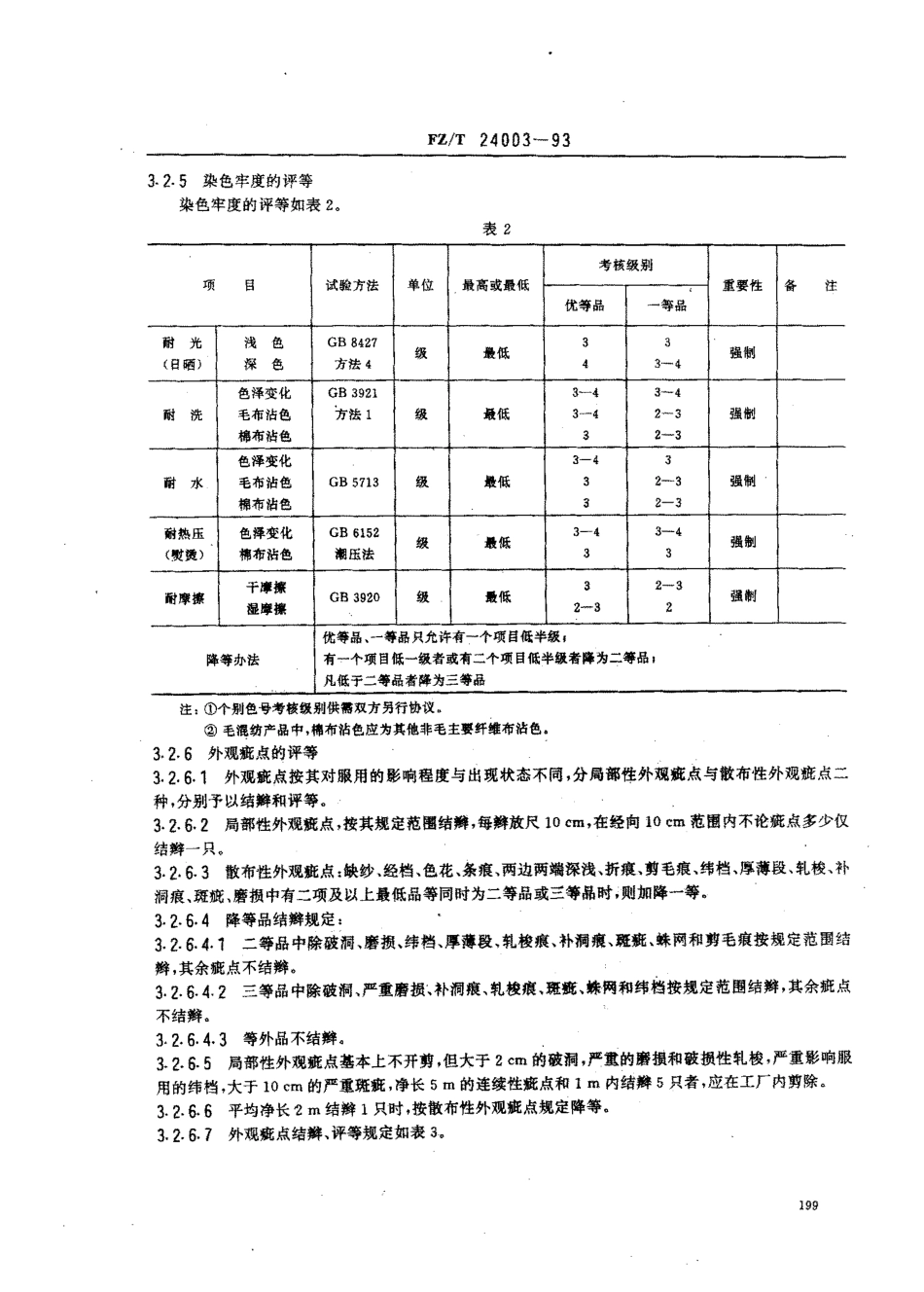 【纺织行业标准】FZT 24003-1993 粗梳毛织品.pdf_第3页