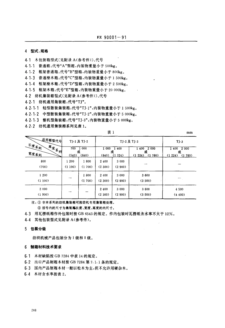 FZ 90001-1991 纺织机械基础标准 纺织机械产品包装.pdf_第2页