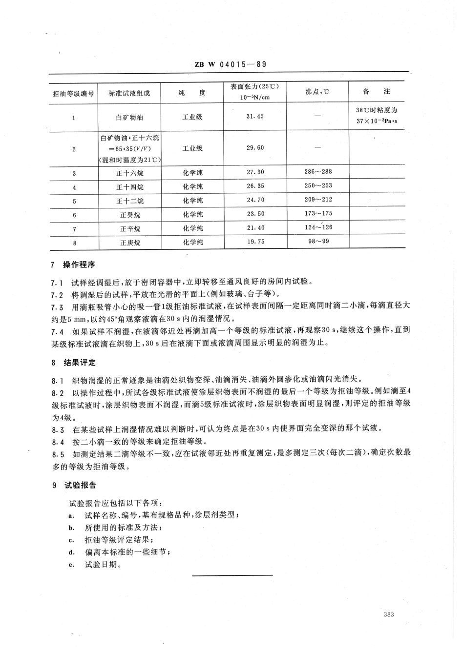 【纺织行业标准】FZT 01067-1999 涂层织物拒油性测定方法.pdf_第2页