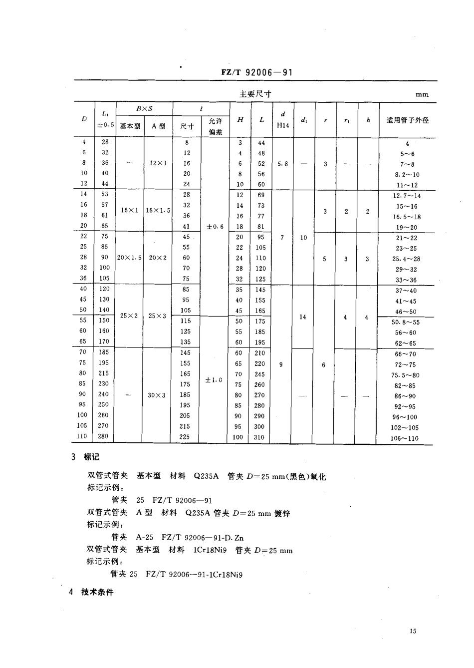 【纺织行业标准】FZT 92006-1991 双管式管夹.pdf_第2页