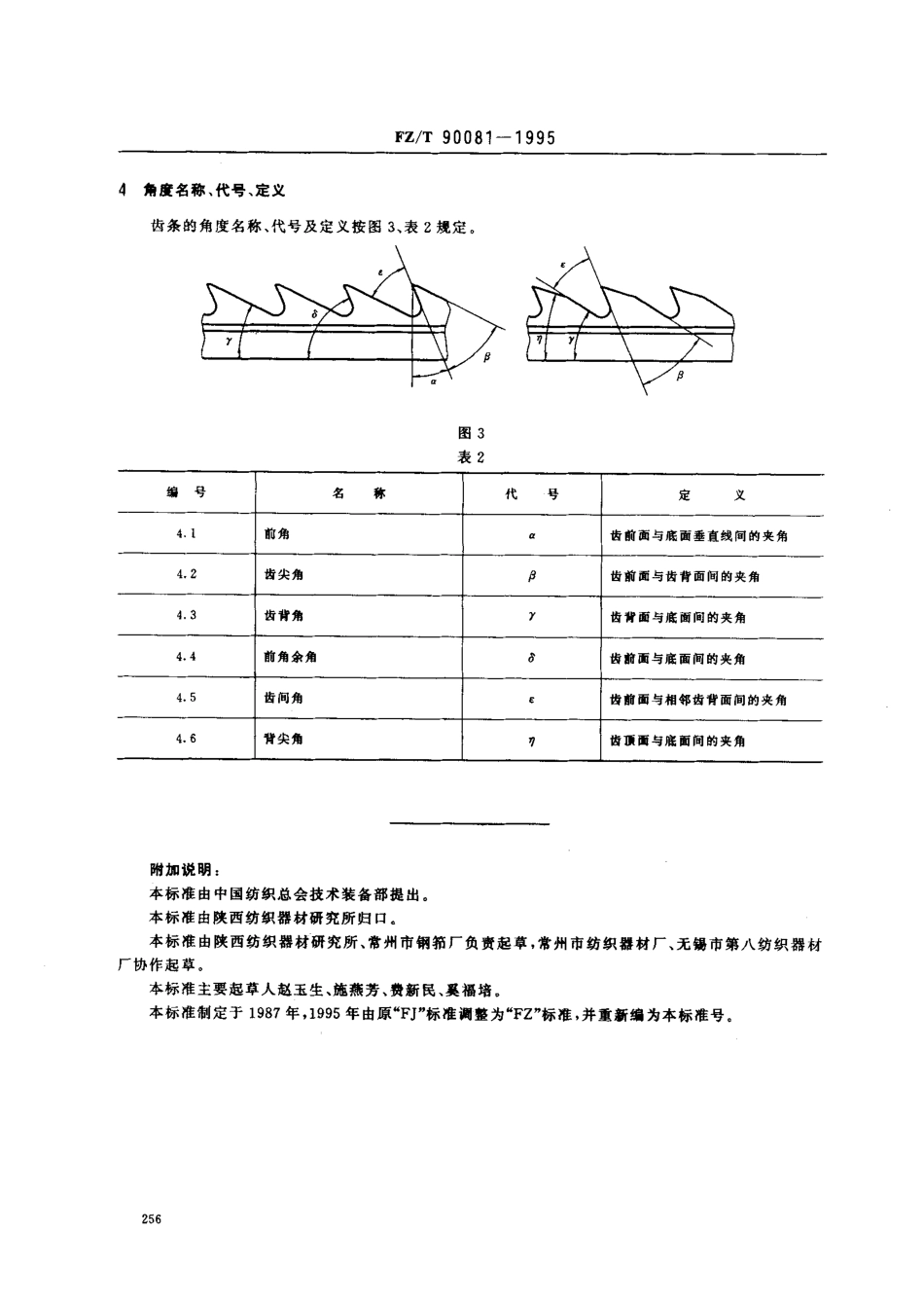【纺织行业标准】FZT 90081-1995 梳理机用齿条术语和定义.pdf_第3页