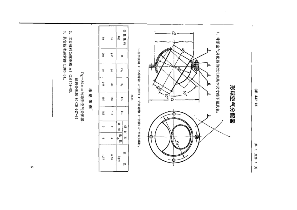 CB 447-1965 形球空气分配器.pdf_第1页