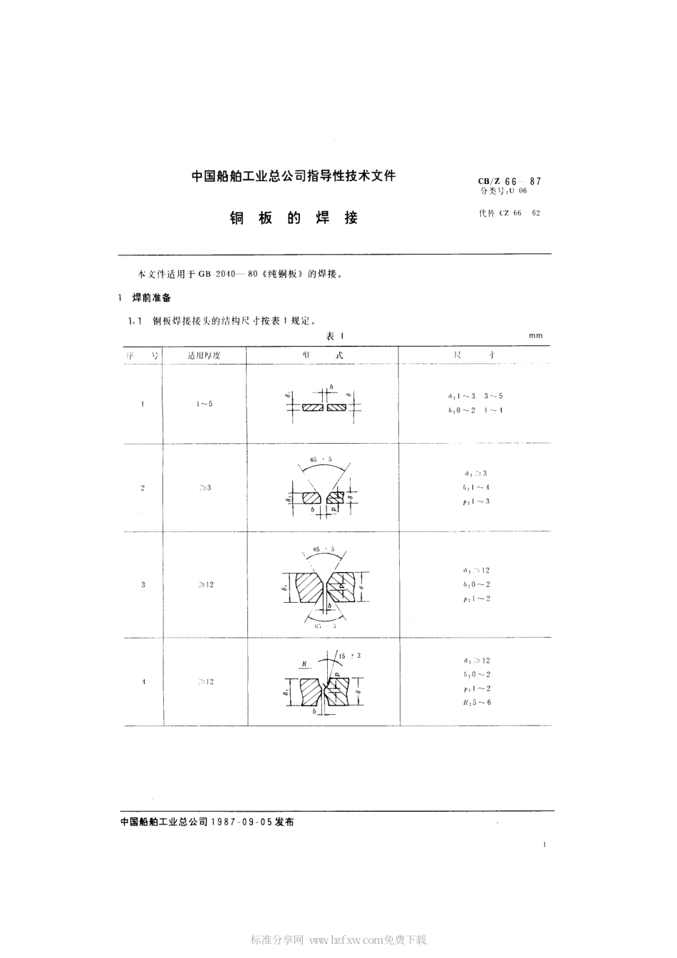 CBZ 66-1987 铜板的焊接.pdf_第2页