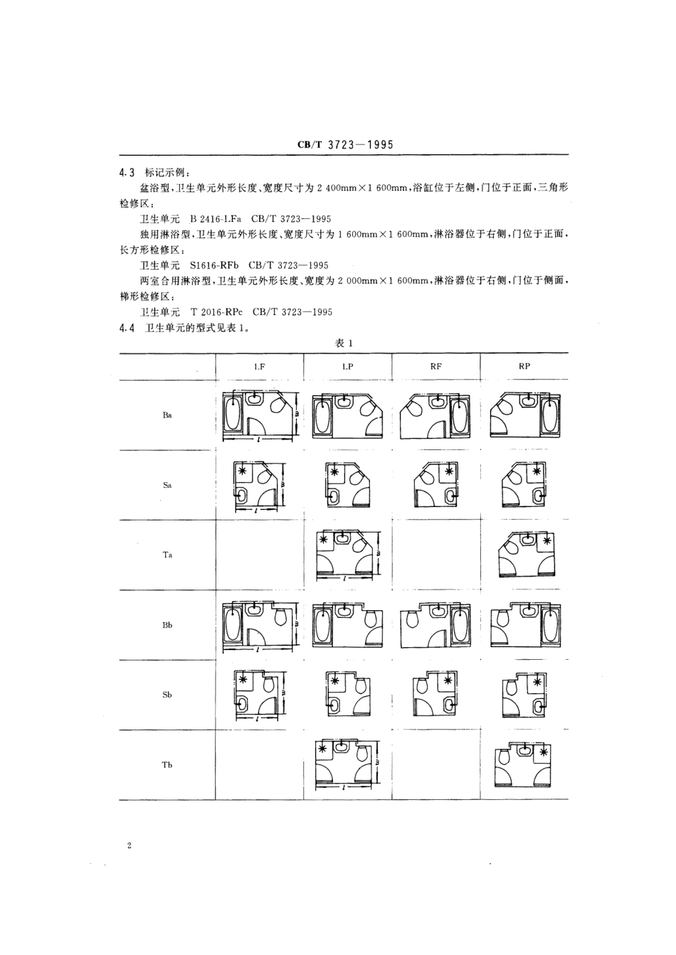 【船舶行业标准】CBT 3723-1995 船用卫生单元.pdf_第3页