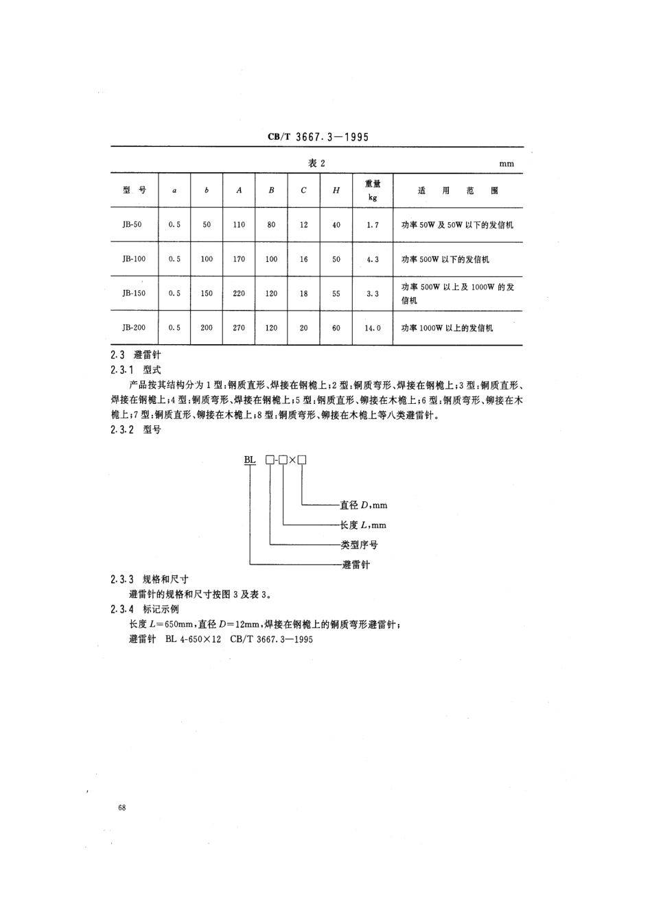 【船舶行业标准】CBT 3667.3-1995 船舶电缆敷设和电气设备安装附件 接地件.pdf_第3页